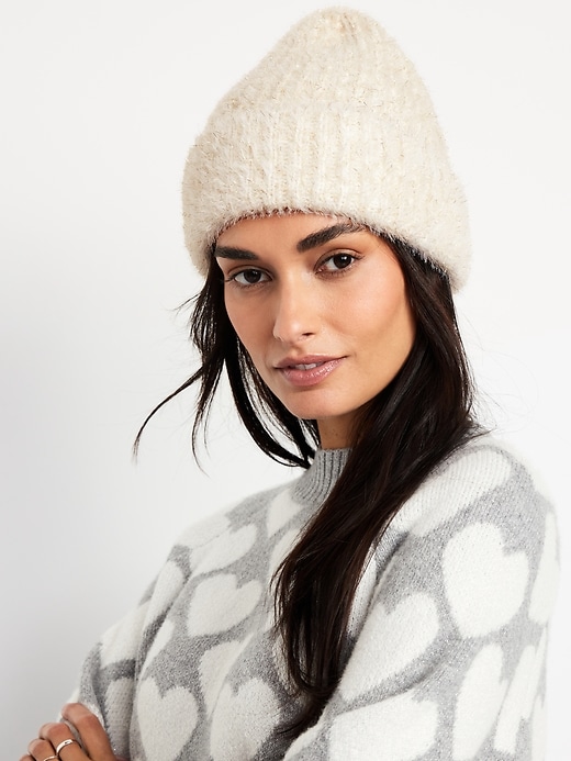 Image number 1 showing, Eyelash Beanie for Women