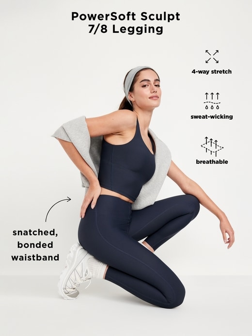 Image number 8 showing, Extra High-Waisted PowerSoft Sculpt 7/8 Leggings