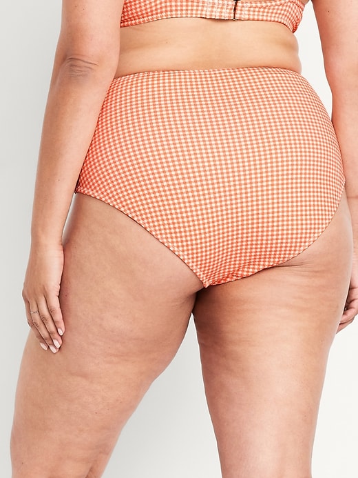 Image number 8 showing, High-Waisted Textured Bikini Swim Bottoms