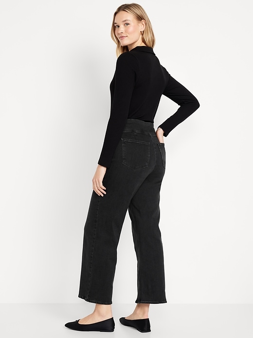 Image number 5 showing, High-Waisted Weekender Pull-On Crop Flare Jeans