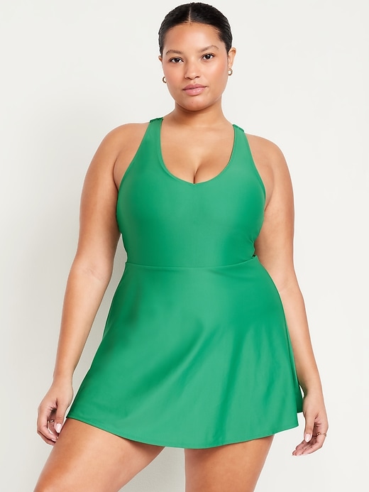 Image number 7 showing, V-Neck Swim Dress