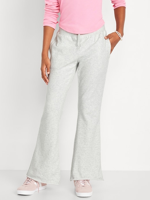 View large product image 1 of 3. Mid-Rise Flare-Leg Fleece Sweatpants for Girls