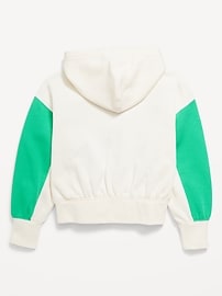 View large product image 3 of 3. Vintage Oversized Color-Block Pullover Hoodie for Girls