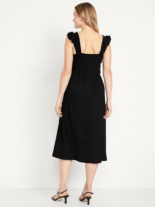 Image number 5 showing, Fit &amp; Flare Smocked Midi Dress