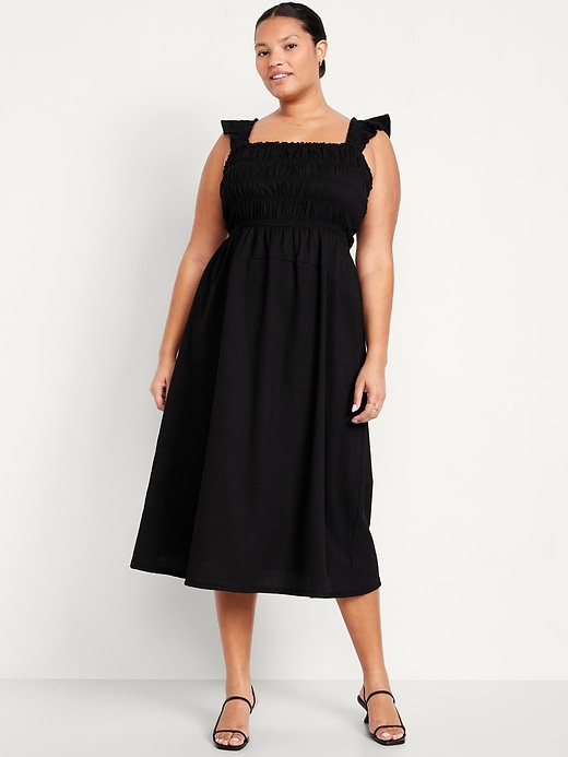 Image number 6 showing, Fit &amp; Flare Smocked Midi Dress