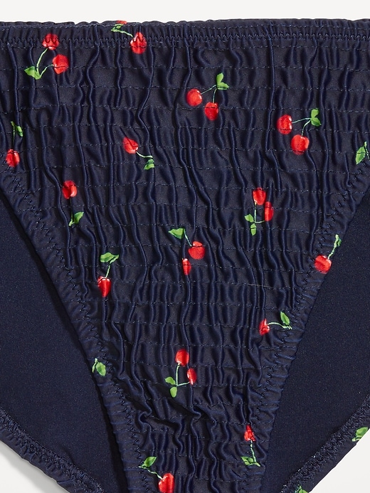 Image number 9 showing, Mid-Rise Textured String Bikini Swim Bottoms