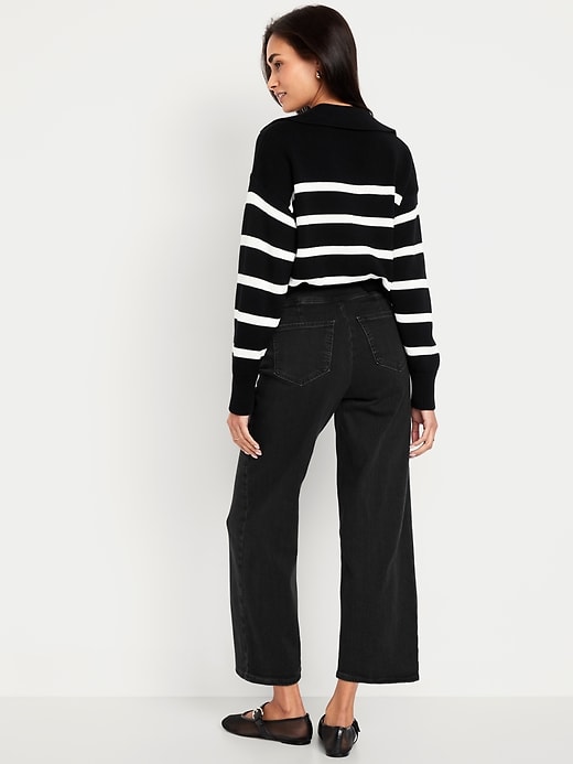 Image number 3 showing, High-Waisted Weekender Pull-On Crop Flare Jeans