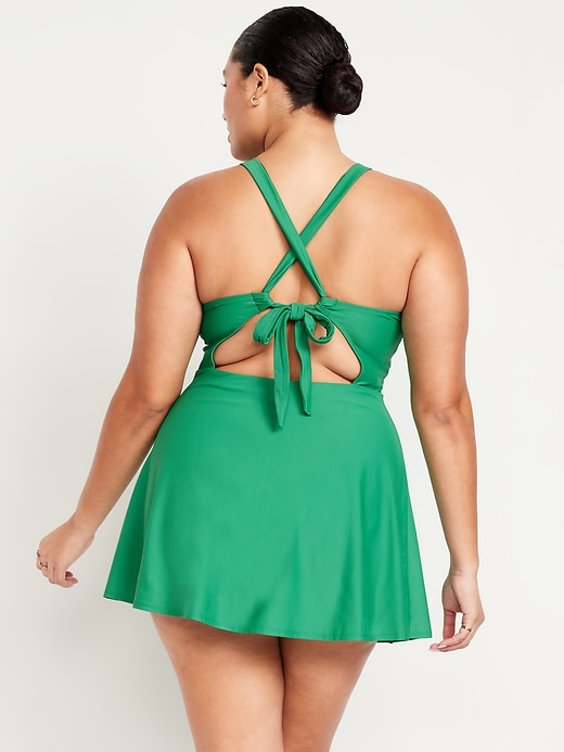 Image number 8 showing, V-Neck Swim Dress