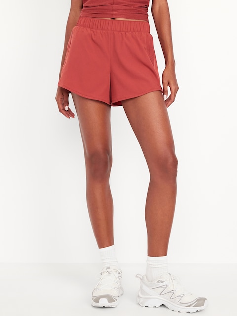 Mid-Rise StretchTech Run Shorts -- 4-inch inseam - Cherry Birch