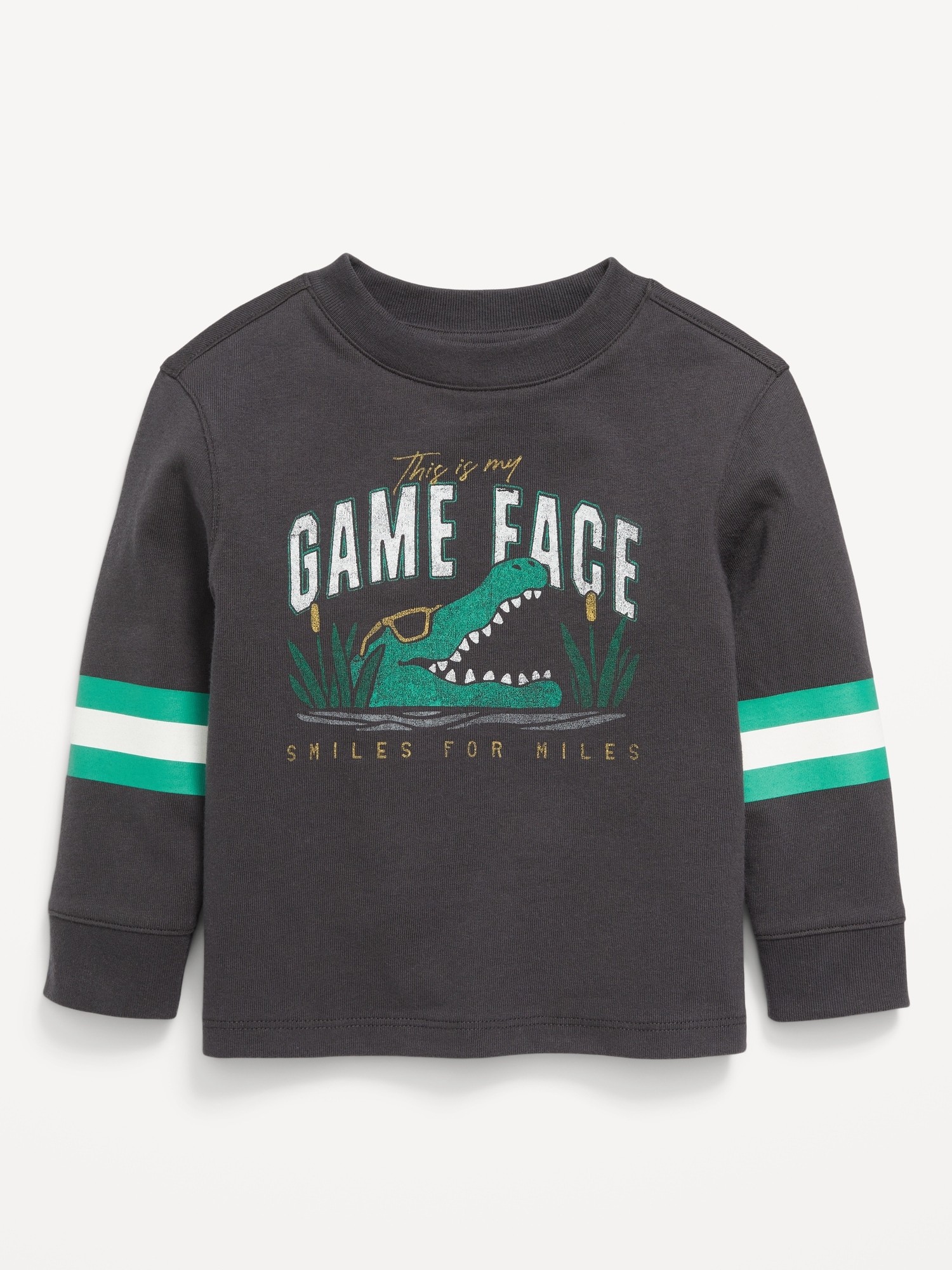 Oversized Long-Sleeve Graphic T-Shirt for Toddler Boys