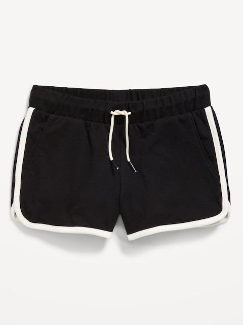 Dolphin-Hem Cheer Shorts for Girls - Black Jack