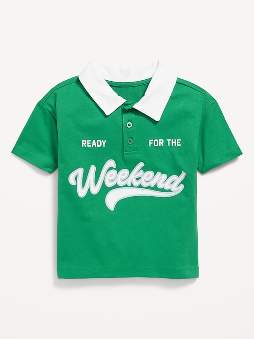 View large product image 2 of 2. Short-Sleeve Jersey-Knit Polo Shirt for Toddler Boys