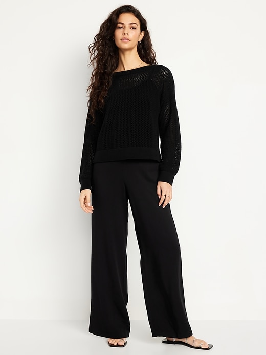 Image number 1 showing, High-Waisted Playa Wide-Leg Pants