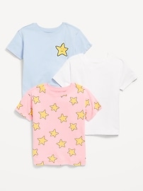 Image number 1 showing, Short-Sleeve T-Shirt Variety 3-Pack for Toddler Girls