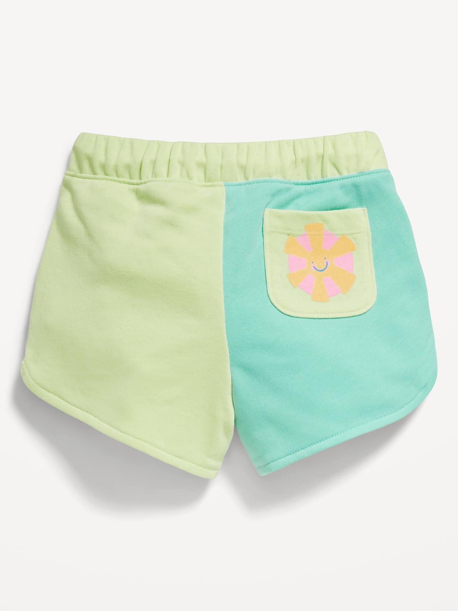 Color-Block Graphic French-Terry Shorts for Toddler Girls