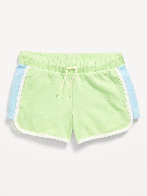 Dolphin-Hem Cheer Shorts for Girls - Soft Limon