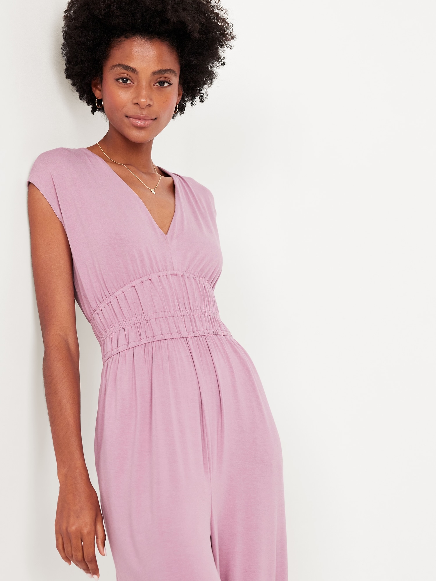 パンツ Camphor wood cut off  jump suit Zunfeo Women's Loose Palazzo Jumpsuit- High Waist, Wide-Leg