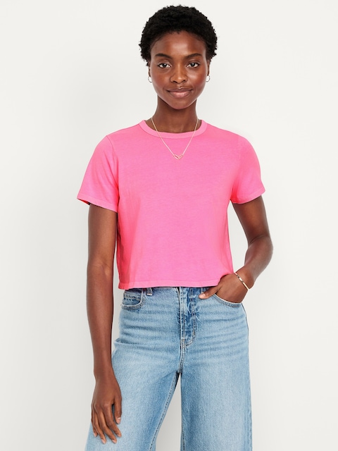 EveryWear Crew-Neck Crop T-Shirt