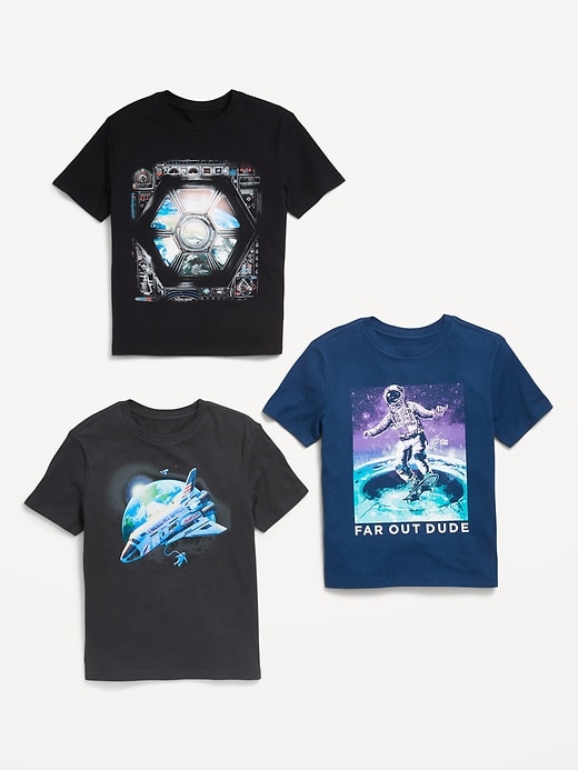Image number 3 showing, Short-Sleeve Graphic T-Shirt 3-Pack for Boys