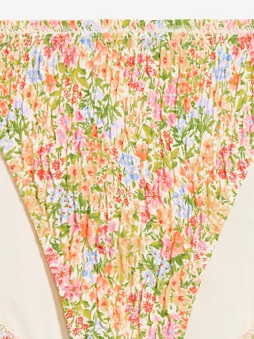 Image number 9 showing, Mid-Rise Textured String Bikini Swim Bottoms
