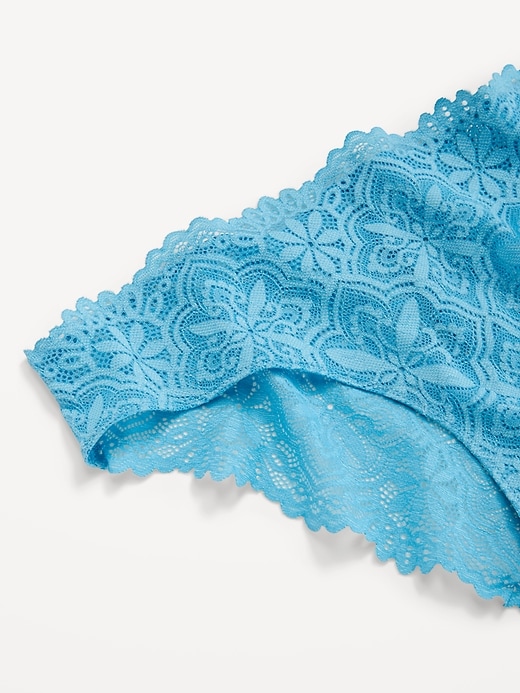 Image number 3 showing, Mid-Rise Lace Bikini Underwear