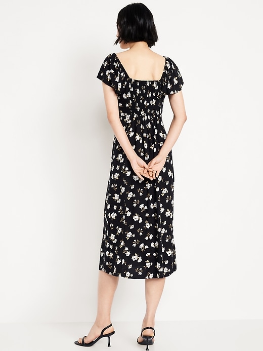 Image number 2 showing, Flutter-Sleeve Crepe Midi Dress