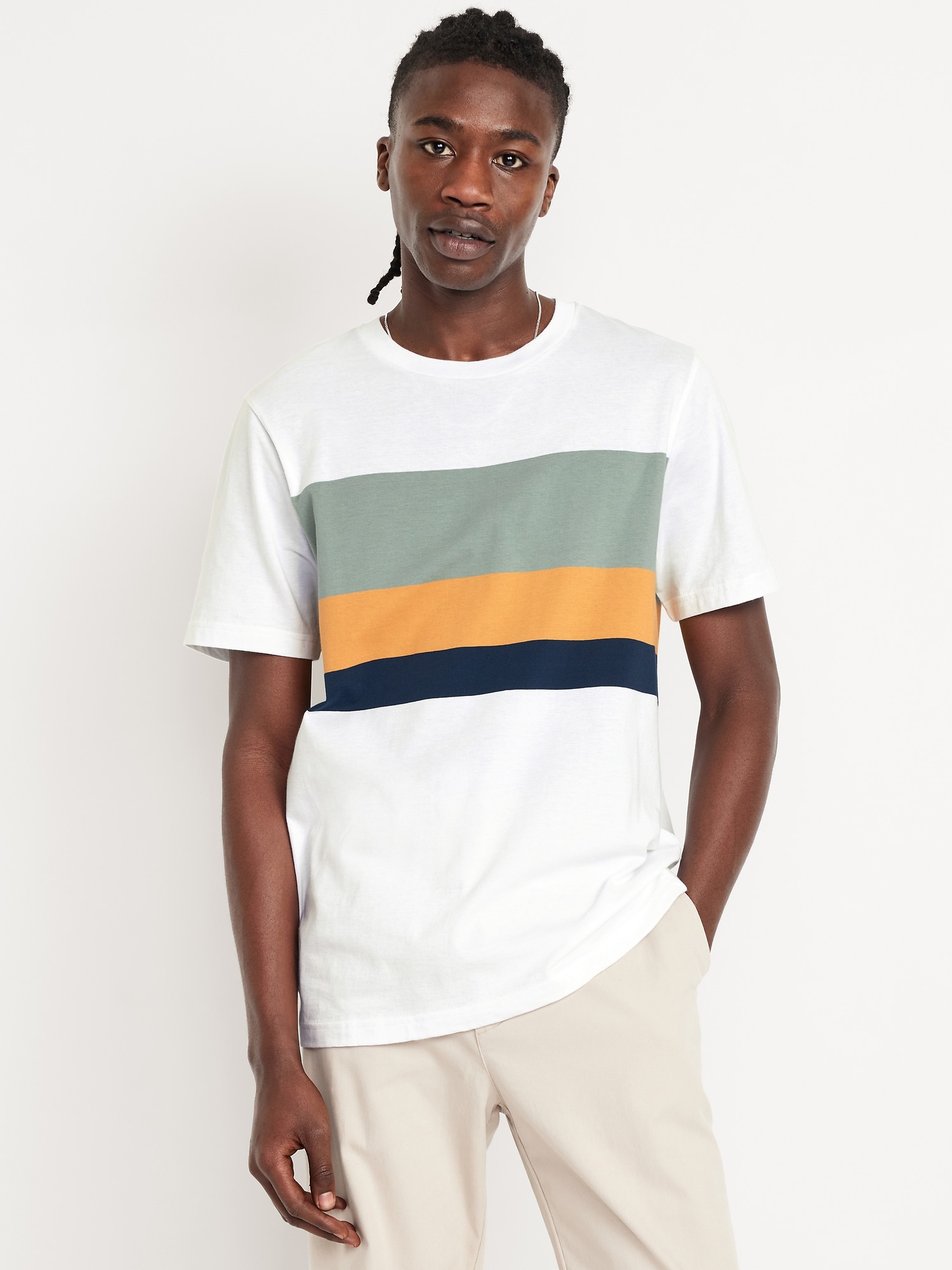 Crew-Neck Striped T-Shirt