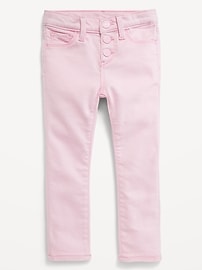 Image number 1 showing, High-Waisted Rockstar 360° Stretch Button-Fly Jeggings for Toddler Girls