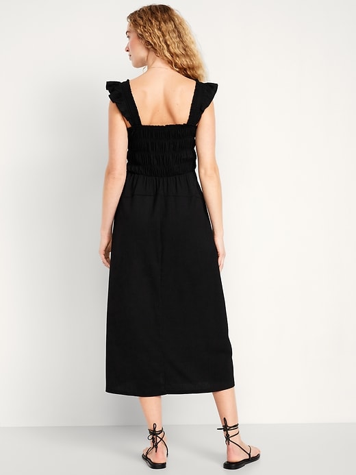 Image number 7 showing, Fit &amp; Flare Smocked Midi Dress