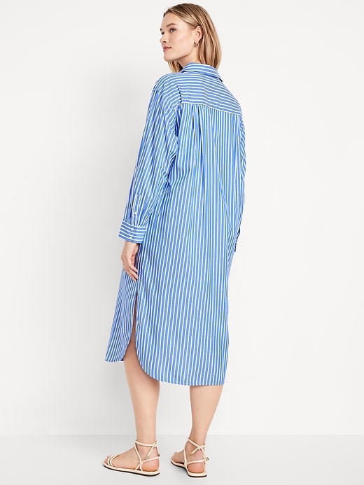 Image number 5 showing, Striped Midi Shirt Dress