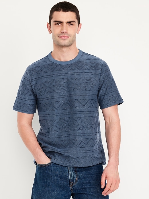 Image number 1 showing, Textured Jacquard T-Shirt