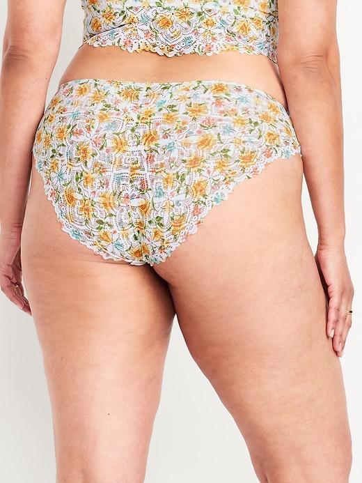 Image number 8 showing, Mid-Rise Lace Bikini Underwear
