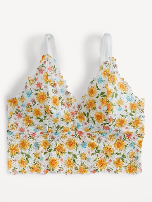 Image number 4 showing, Lace Longline Bralette