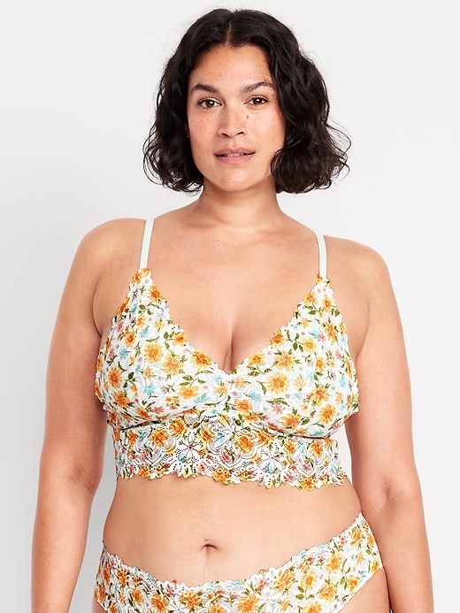 Image number 7 showing, Lace Longline Bralette