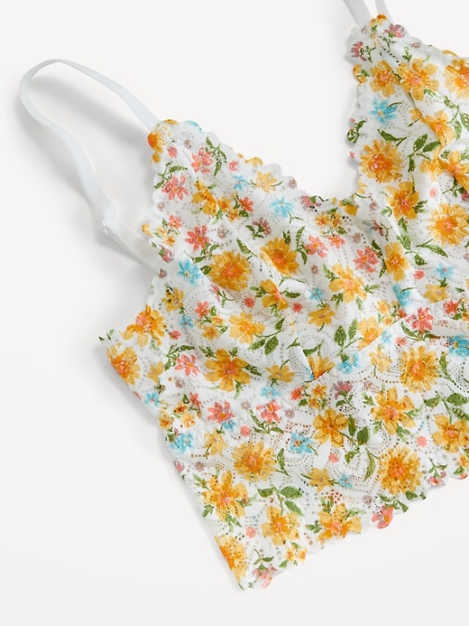 Image number 3 showing, Lace Longline Bralette