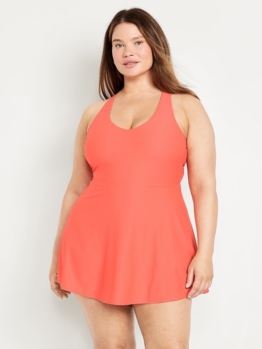 Image number 7 showing, V-Neck Swim Dress