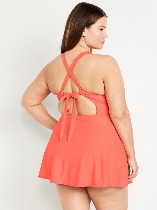 Image number 8 showing, V-Neck Swim Dress