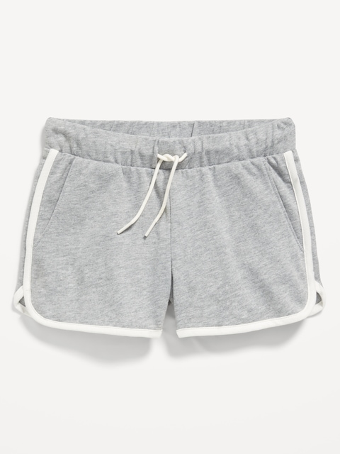 Dolphin-Hem Cheer Shorts for Girls - Medium Heather Gray