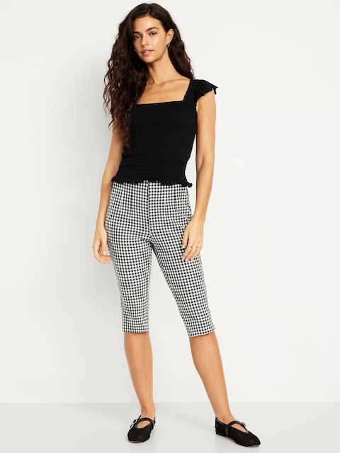 Extra High-Waisted Polished Pixie Capri Pants - Gingham