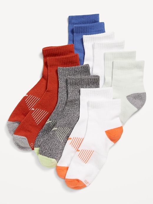 View large product image 1 of 1. 6-Pack Athletic Quarter Crew Socks for Men