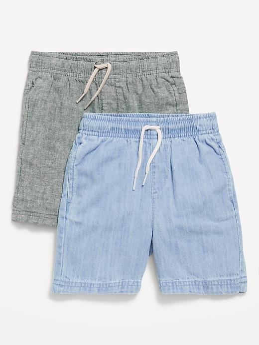 View large product image 1 of 1. Functional Drawstring Shorts 2-Pack for Toddler Boys