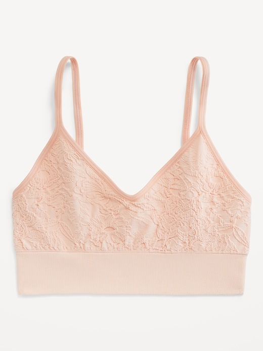 Image number 4 showing, Seamless Lace Longline Bralette