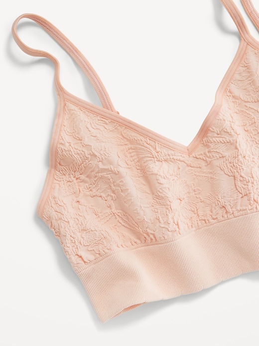 Image number 3 showing, Seamless Lace Longline Bralette