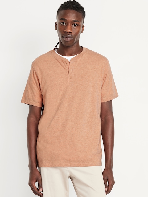 Henley T-Shirt - Heather Pink