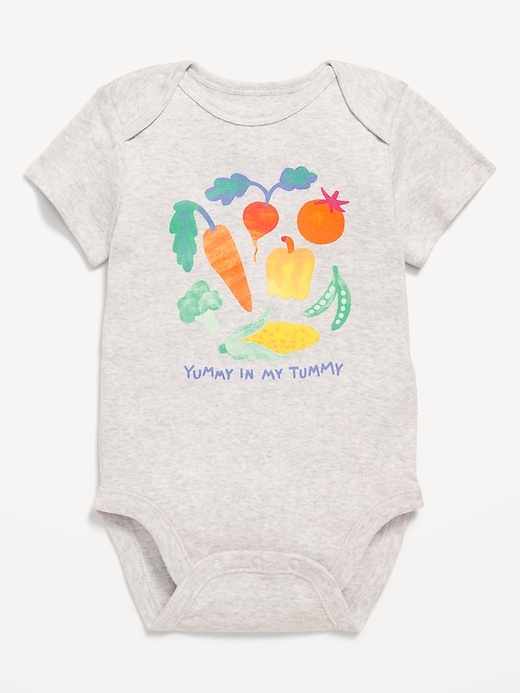 View large product image 1 of 2. Unisex Short-Sleeve Bodysuit for Baby