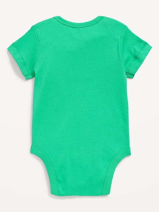 View large product image 2 of 2. Unisex Short-Sleeve Bodysuit for Baby