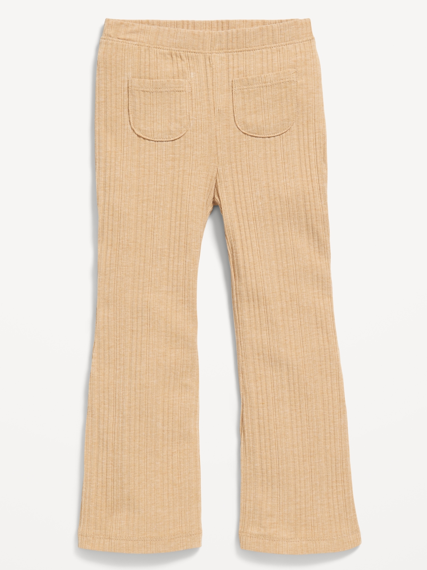 Ribbed Pocket Flare-Leg Pants for Toddler Girls