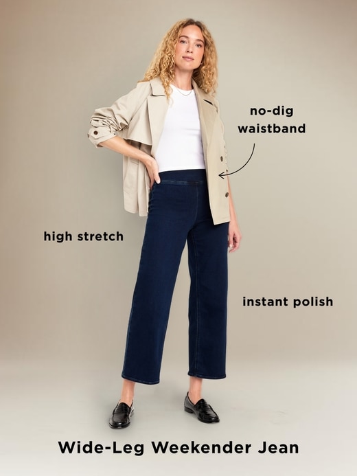 Image number 6 showing, High-Waisted Weekender Pull-On Crop Flare Jeans