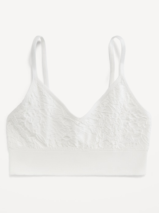 Image number 4 showing, Seamless Lace Longline Bralette