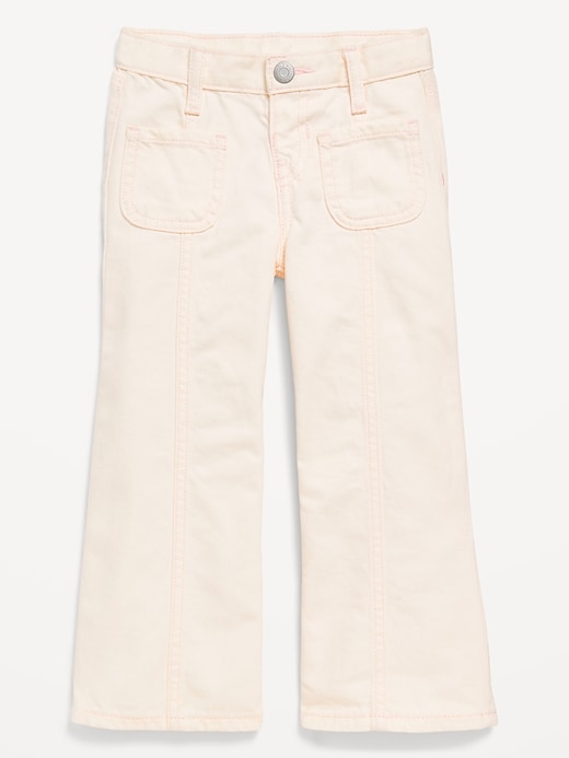 Image number 3 showing, High-Waisted Baggy Mariner Wide-Leg Jeans for Toddler Girls